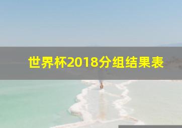 世界杯2018分组结果表