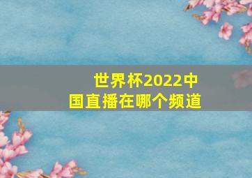 世界杯2022中国直播在哪个频道