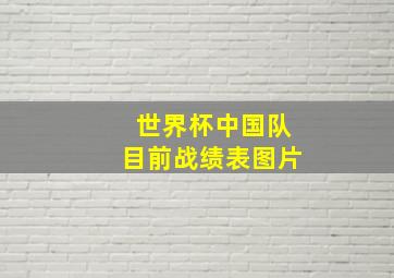 世界杯中国队目前战绩表图片