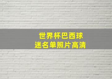 世界杯巴西球迷名单照片高清