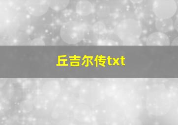 丘吉尔传txt