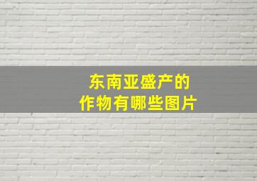 东南亚盛产的作物有哪些图片