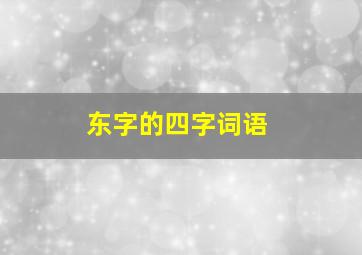 东字的四字词语