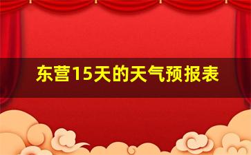 东营15天的天气预报表