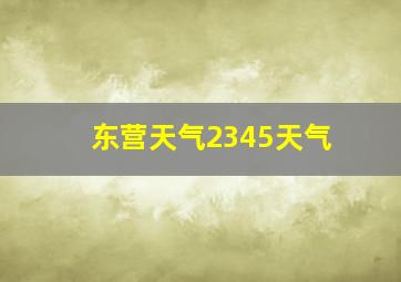 东营天气2345天气