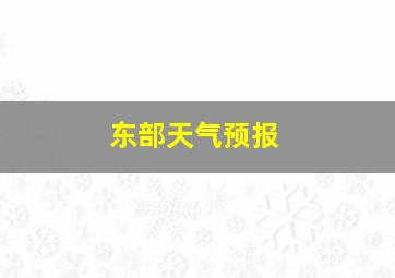 东部天气预报