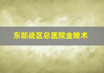 东部战区总医院金陵术