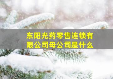 东阳光药零售连锁有限公司母公司是什么