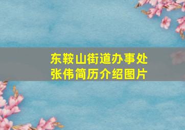 东鞍山街道办事处张伟简历介绍图片