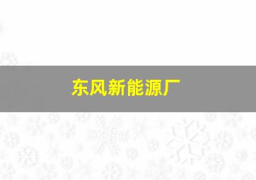 东风新能源厂