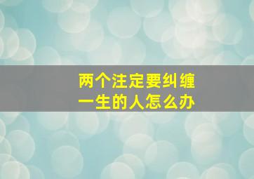 两个注定要纠缠一生的人怎么办