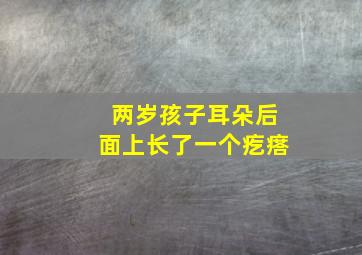 两岁孩子耳朵后面上长了一个疙瘩