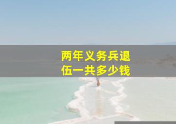 两年义务兵退伍一共多少钱