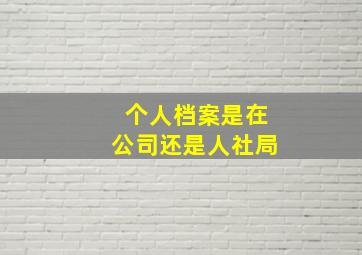 个人档案是在公司还是人社局