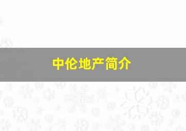 中伦地产简介