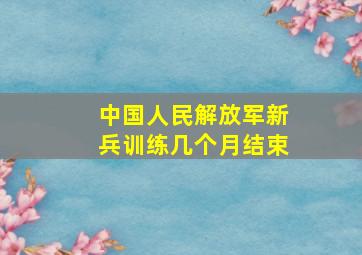 中国人民解放军新兵训练几个月结束