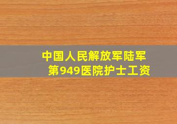 中国人民解放军陆军第949医院护士工资