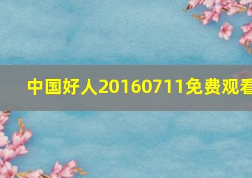 中国好人20160711免费观看