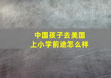 中国孩子去美国上小学前途怎么样