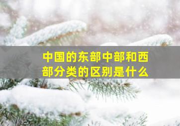 中国的东部中部和西部分类的区别是什么