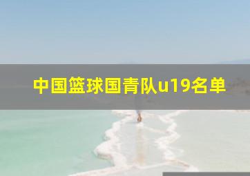 中国篮球国青队u19名单