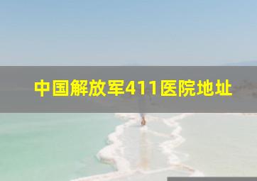 中国解放军411医院地址