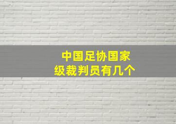 中国足协国家级裁判员有几个