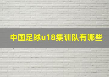 中国足球u18集训队有哪些