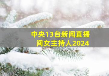 中央13台新闻直播间女主持人2024