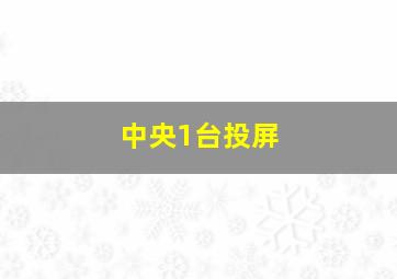 中央1台投屏