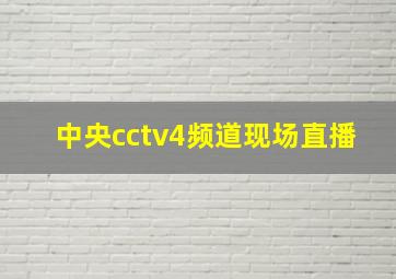 中央cctv4频道现场直播