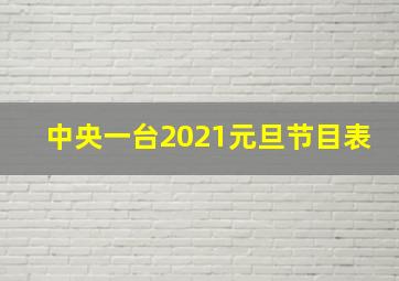 中央一台2021元旦节目表