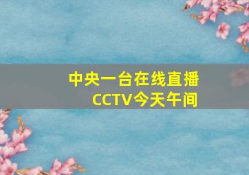 中央一台在线直播CCTV今天午间