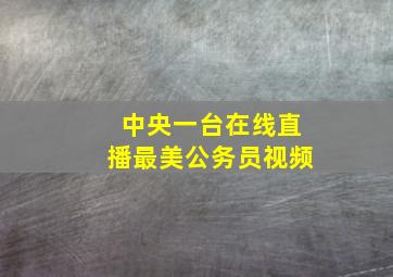 中央一台在线直播最美公务员视频