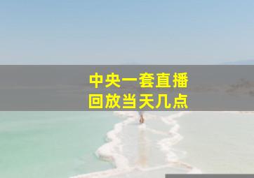 中央一套直播回放当天几点