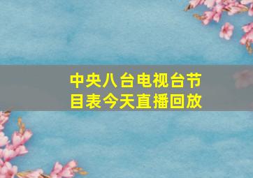 中央八台电视台节目表今天直播回放