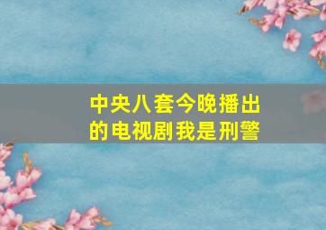 中央八套今晚播出的电视剧我是刑警