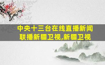 中央十三台在线直播新闻联播新疆卫视,新疆卫视