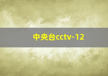 中央台cctv-12