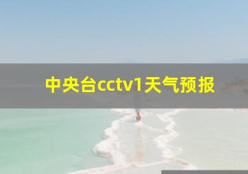 中央台cctv1天气预报