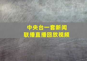 中央台一套新闻联播直播回放视频