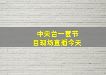 中央台一套节目现场直播今天