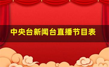 中央台新闻台直播节目表