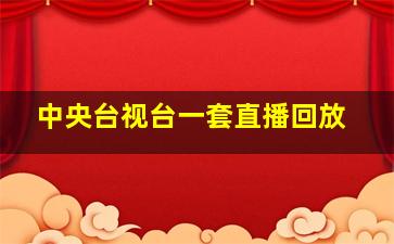 中央台视台一套直播回放