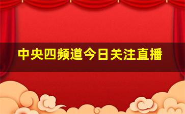 中央四频道今日关注直播