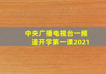 中央广播电视台一频道开学第一课2021