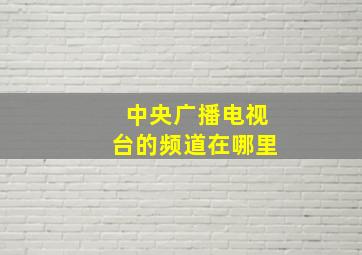 中央广播电视台的频道在哪里