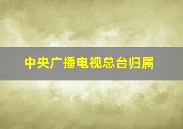 中央广播电视总台归属