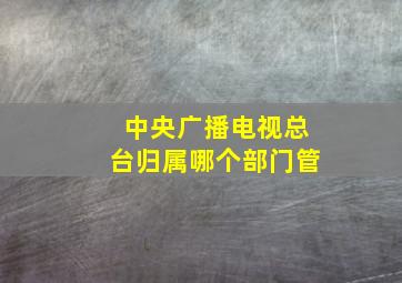 中央广播电视总台归属哪个部门管