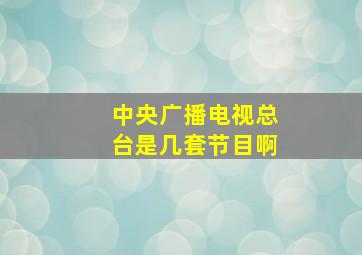 中央广播电视总台是几套节目啊